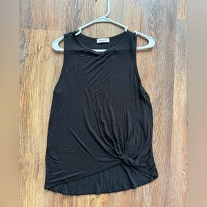 Ginger G Black Twist Front Tank Top